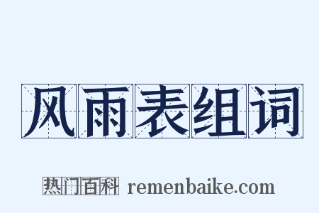 风雨表组词是什么意思的图片